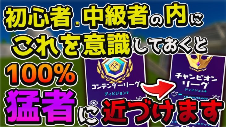 【上手くなりたい人へ】初心者中級者の方へこれ今の内から意識してると猛者に近づけます【フォートナイト】