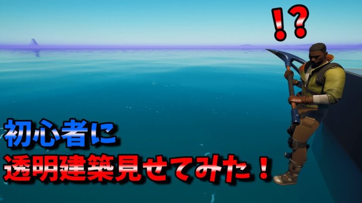 フォートナイト初心者に透明建築を見せたら反応がめっちゃ面白かったｗｗ