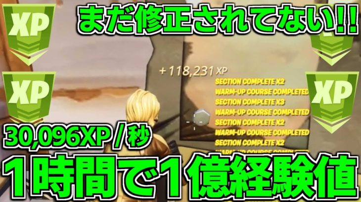 【急げ!!】修正される前に!! 1秒で3万経験値貰える最強の島を紹介！【フォートナイト】