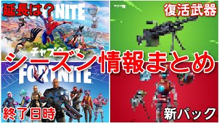 【速報】シーズン1の延長は〇〇！終了日時も判明！？シーズン2で復活する武器や新たなパックなどのリーク情報もまとめて解説！【fortnite】【最新リーク】【ワンタイムイベント】【v20.00】