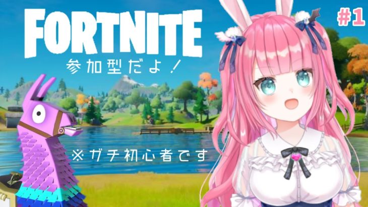 【フォートナイト 参加型】フォトナ初配信！初心者🐰🔰