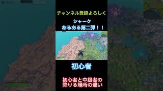 【FORTNITE】フォートナイトあるある　初心者と中級者の降りる場所の違い