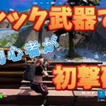 【Fortnite(フォートナイト)】#6 超初心者がミシック武器で初撃破！建築→狙って撃つ！