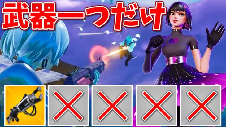 【フォートナイト】武器スロット一つだけで勝てるのか!?