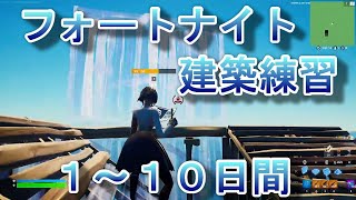 フォートナイト建築練習　１０日間の道のり