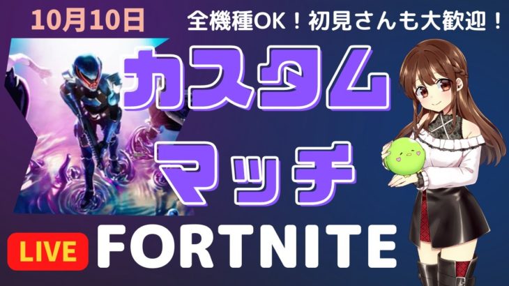 🔴【フォートナイト】【ライブ配信】【全機種OK!】【カスタムマッチ】【参加型】【初見さんも大歓迎！】10/10