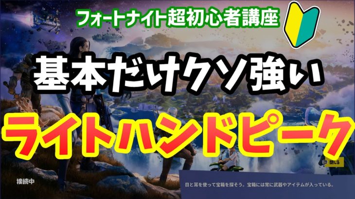 【フォートナイト超初心者講座②】基本中の基本だけど一番強いライトハンドピーク