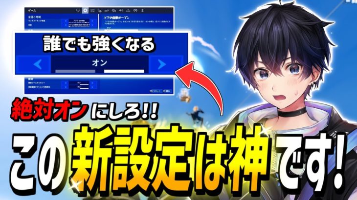 【神アプデ】追加された新設定が対面で超有利になれる〇〇だった!【フォートナイト】