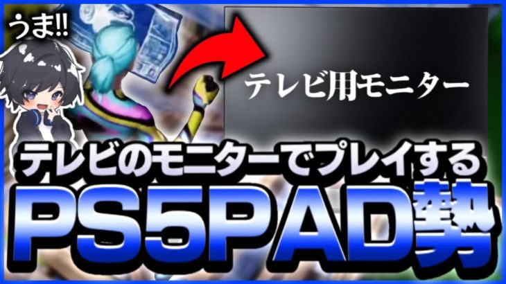 【異次元のPS5の日本人】テレビのモニターでのPADのプレイがやばすぎる！＆感度紹介【フォートナイト/Fortnite】