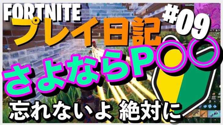 No.9 さよならP○○ 絶対に忘れない【フォートナイト 初心者プレイ日記】