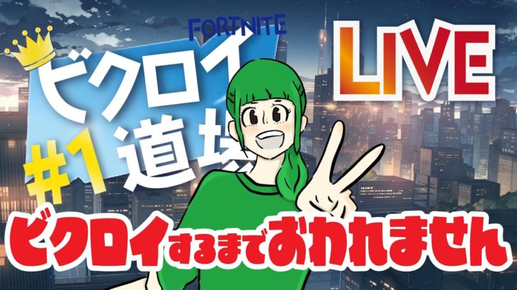 1時間だけ！！フォートナイト超初心者がビクロイするまで終われません！LIVE配信