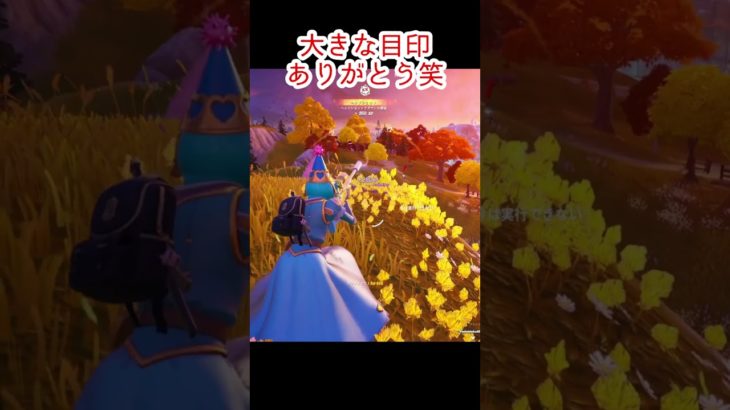 大きな目印ありがとう笑　#shorts #フォートナイト #ゼロビルド #fortnite #フォートナイト女子 #フォートナイト参加型