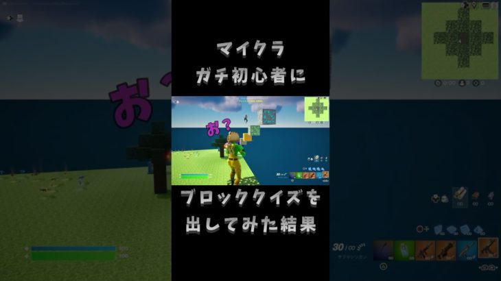 マイクラガチ初心者に、これ何のブロック？クイズを出した結果😇😇😇#マイクラ #minecraft #フォートナイト