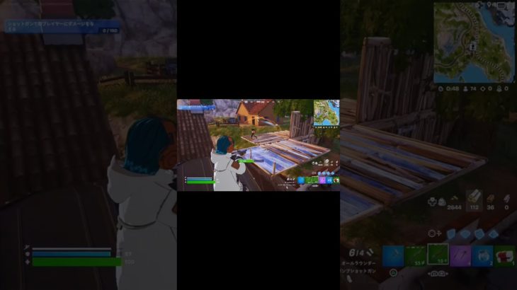 建築の上に登ってくる敵をショットガンを2発目でトドメ!!『フォートナイト/Fortnite』#Shorts