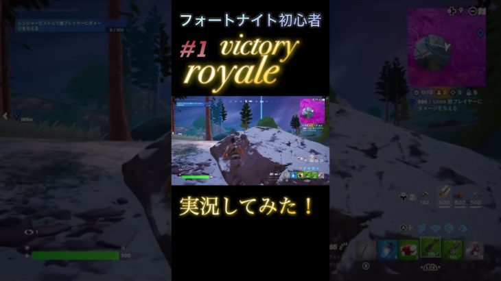 フォートナイト　初心者　victory royale 獲りました！　実況　#shorts