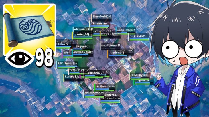 『水の技』だけで100人バトロワやってみたｗ【フォートナイト/Fortnite】