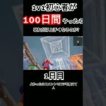 【フォートナイト】1v1初心者が100日間やったらどれだけ上手くなるのか?【1日目】 #フォートナイト #fortnite