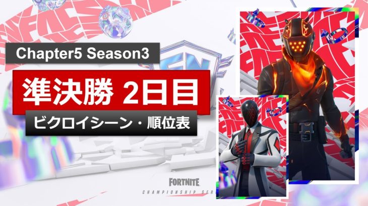 【速報】準決勝2日目　出場者一覧とビクロイシーン、全順位表！#fortnite  #competitive  #FNCS