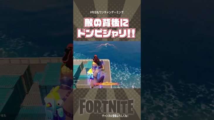 【後ろにはご注意！！】　敵の背後にドンピシャ！　  #Shorts【フォートナイト/Fortnite】#ゲーム実況   ＃ゼロビルド　＃フォトナ　#クリエイティブ #fortnite