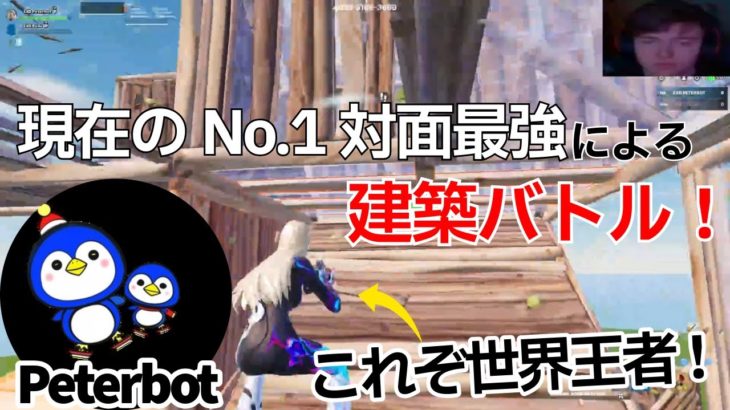 【世界王者】現在No.1の対面最強Peterbotの建築バトルが上手すぎた！【フォートナイト/Fortnite】【配信からの切り抜き】