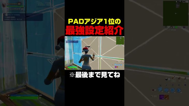 PADアジア1位の最強感度設定公開！#shorts 【フォートナイト/Fortnite】