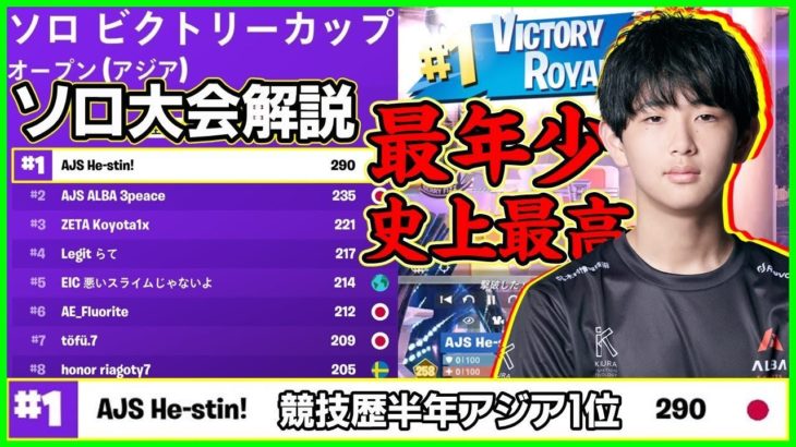 【超新星】13歳競技歴半年でソロ王者に!?もはや天才といわざるを得ないヒースティン選手とは【フォートナイト】