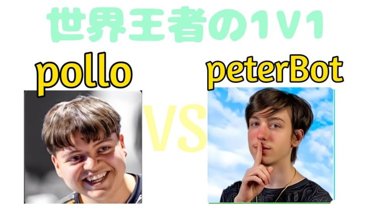 Peterbot VS pollo 1V1建築バトル【フォートナイト切り抜き】