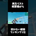 [TOP10位] 絶対に使わない建築ランキング1位　【フォートナイト/fortnite】