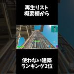 [TOP10位] 絶対に使わない建築ランキング2位　【フォートナイト/fortnite】