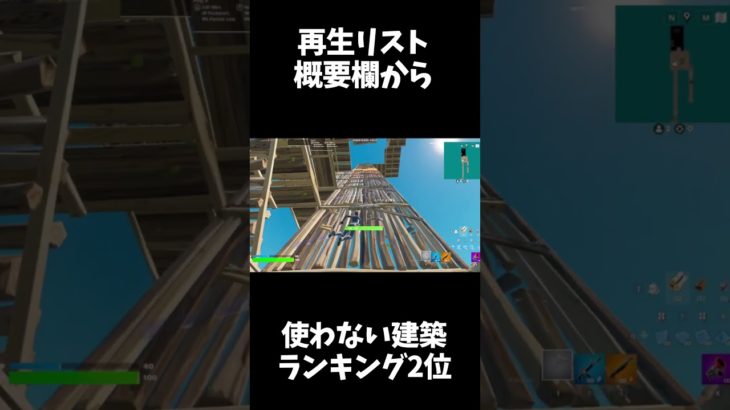 [TOP10位] 絶対に使わない建築ランキング2位　【フォートナイト/fortnite】