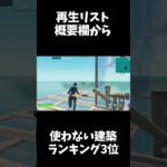 [TOP10位] 絶対に使わない建築ランキング3位　【フォートナイト/fortnite】