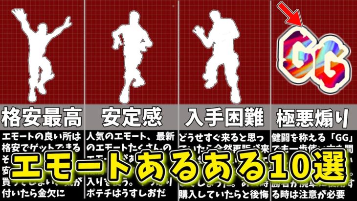 【フォートナイト】エモートあるある10選！1000％共感できる【ゆっくり解説/fortnite/ふぉとな/フォトナ/ゆっくり実況】