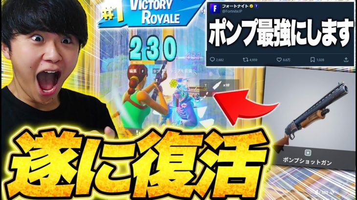 ポンプにありえないほどの強化が来てワンパンできるようになりました【フォートナイト/Fortnite】