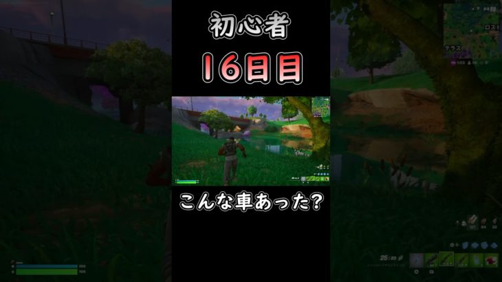 こんなところに車あったっけ？ #フォートナイト #fortnite #初心者 #16日目