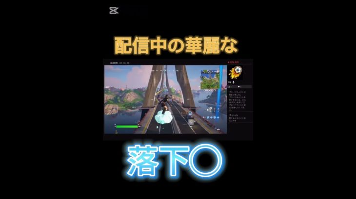 【切り抜き】配信中に華麗な落下◯【フォートナイト】#shorts #ゴットch#切り抜き#フォートナイト#fortnite #けいきチャンネル