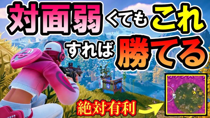 ビクロイを取るために！！簡単に勝てる超有利な位置取りや立ち回りを解説【フォートナイト/ゼロビルド/初心者向け】