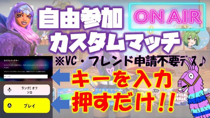 自由参加カスタムマッチ【フォートナイト／fortnite】