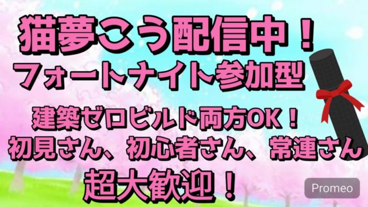 ＜中学卒業しました＞フォートナイトゼロビルド建築両方可の参加型